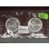 Image 2 : 2 - 2001 CDN 1 OZ. .999 SILVER MAPLE LEAF COINS (TAX EXEMPT)