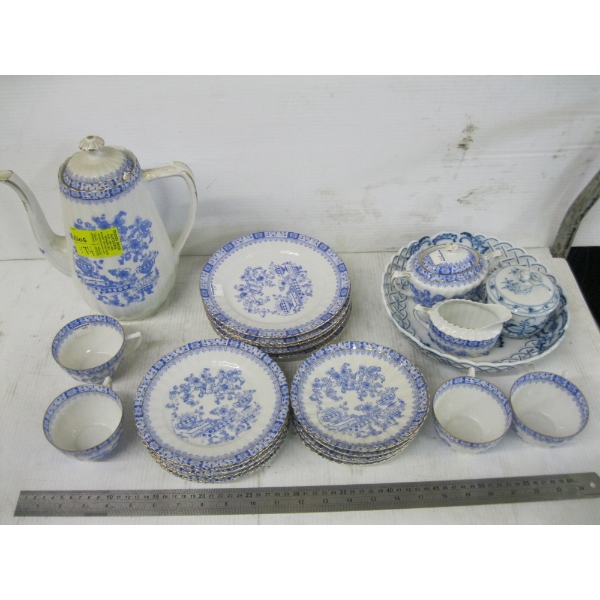 ASST. BLUE & WHITE CHINA - TEAPOT, CUPS, SAUCERS, PLATES, ETC.