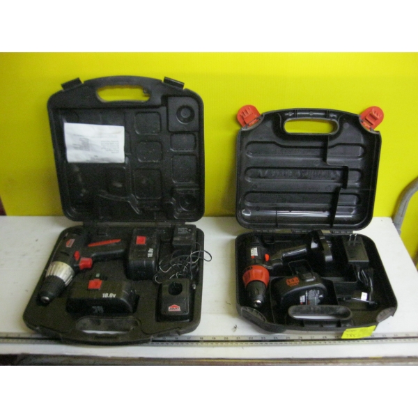 BLACK & DECKER 14V CORDLESS DRILL & JOBMATE 18V CORDLESS DRILL
