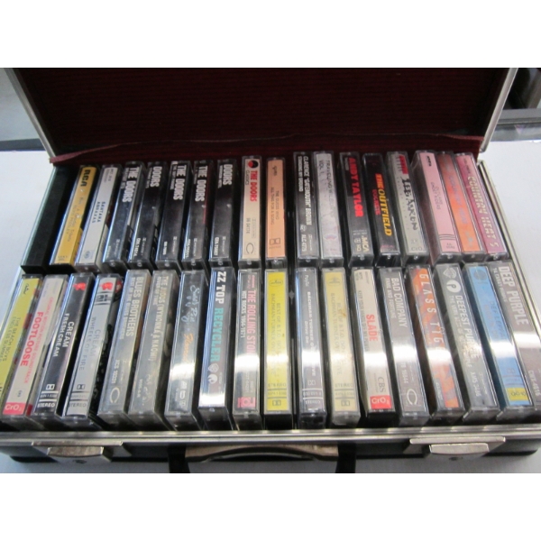 CASE OF ROCK 'N ROLL CASSETTE TAPES