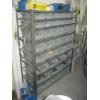 Image 1 : LARGE MULTI-SHELF RACK W/ASST'D GREY TUBS W/CONTENTS - BOLTS, FITTINGS, ETC.