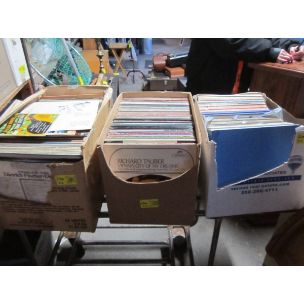 3 BOXES OF ASST. RECORDS