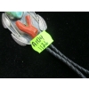 Image 4 : NAVAJO BOLO TIE W/TURQUOISE & CORAL STONES