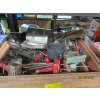 Image 1 : WOODEN TRAY OF MISC. VINTAGE UTENSILS, SIFTER, ETC.