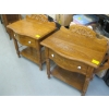 Image 1 : OAK FINISHED PAIR OF NIGHTSTANDS
