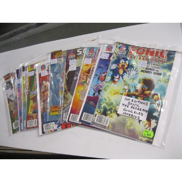 COMIC BOOKS - 1ST EDITION SONIC HEDGE HOGS, ETC.