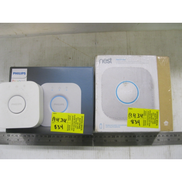 NEST SMOKE & CARBON DIOXIDE ALARM & PHILLIPS LIGHT CONTROLLERS