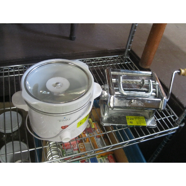 PASTA MAKER & A SM. CROCKPOT