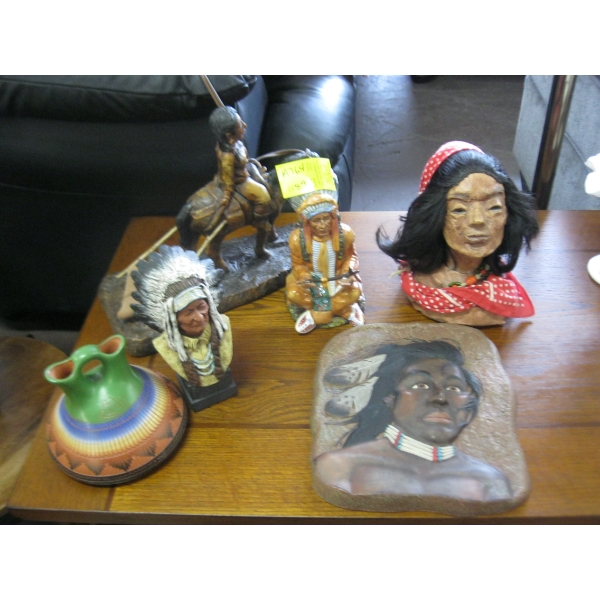 ASST. ITEMS - POTTERY, NATIVE CHIEFS, ETC.
