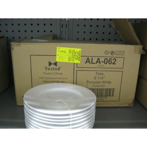 3 DZ 6 1/4" WHITE PLATES