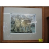 Image 1 : FRAMED, NUMBERED, SIGNED PRINT OF PAIR OF COUGARS BY PAUL LARRABEA