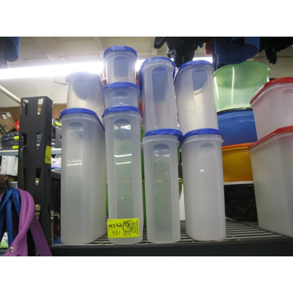 9 TUPPERWARE CONTAINERS