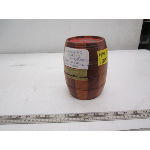CORONA CIGAR BOX & BARRELL - MADE IN PHILIPPINES