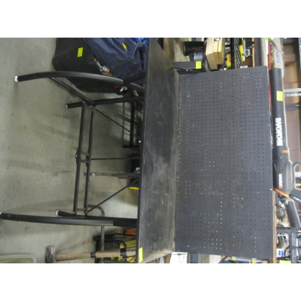 WORK TABLE W/PEGBOARD BACK