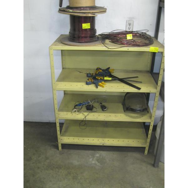 METAL YELLOW SHELF UNIT