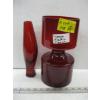 Image 1 : CARL ZALLONI & ITALIAN GLASS RED 1950s BY G. FERRER VASES