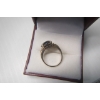 Image 4 : LADIES 10KT RING W/BLACK STONE - SZ 4.5