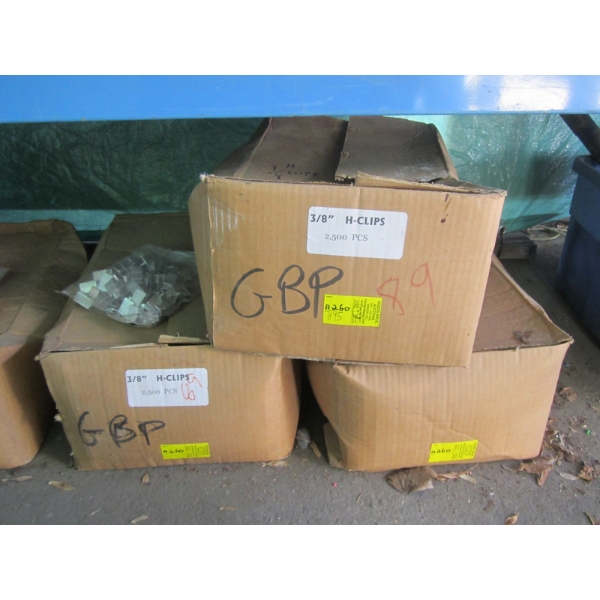 3 BOXES OF 3/8" H CLIPS