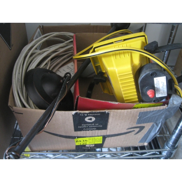 WIRE, BREAKERS, HALOGEN LIGHT, ETC.