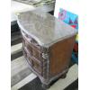 Image 2 : MARBLE TOP LG. 3 DRAWER NIGHTSTAND