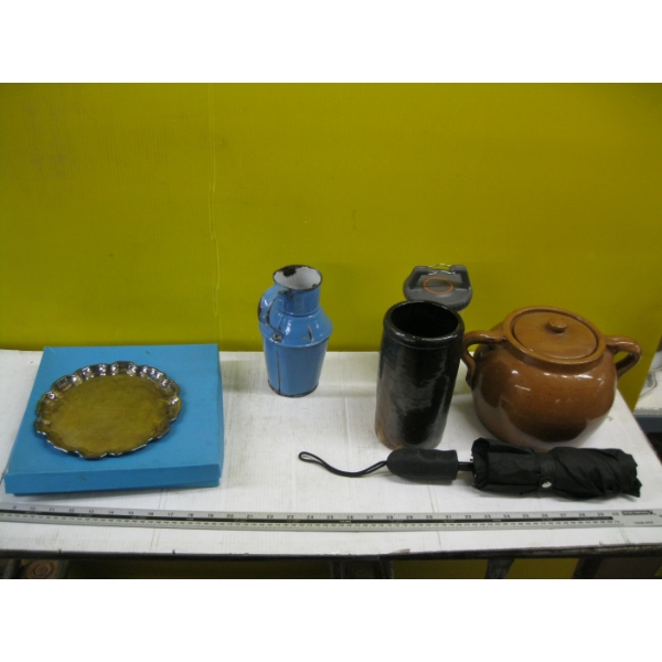 BEAN POT, LANTERN, UMBRELLA, ETC.