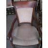 Image 2 : SET OF 7 WOOD FRAMED UPHOLSTERED DINING CHAIRS