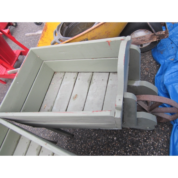 WOODEN WHEELBARROW