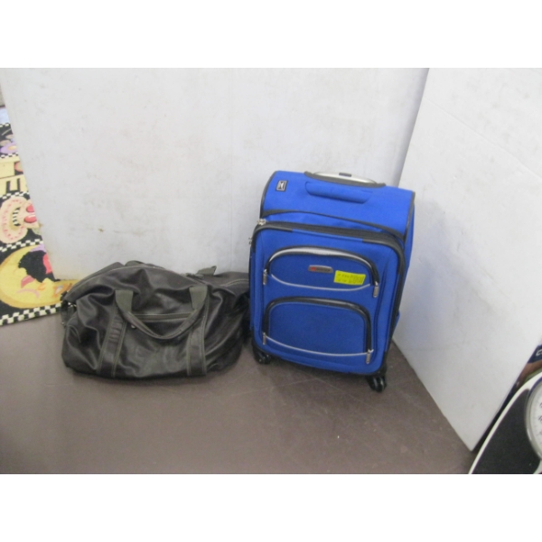 LEATHER BAG & SMALL SUITCASE