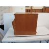 Image 1 : OAK NEWSPAPER CABINET W/SINGLE DOOR, SMALL AREA CARPET & SM. PILLOW
