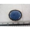 Image 1 : STAMPED STERLING SILVER NAVAJO BELT BUCKLE, SIGNED R. BURNETT, W/BLUE STONE