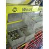 Image 2 : LG. LOT OF ITEMS ON TOP OF BOLT BINS, STORAGE CABINET W/BOLTS, LG. BOLTS, ETC.