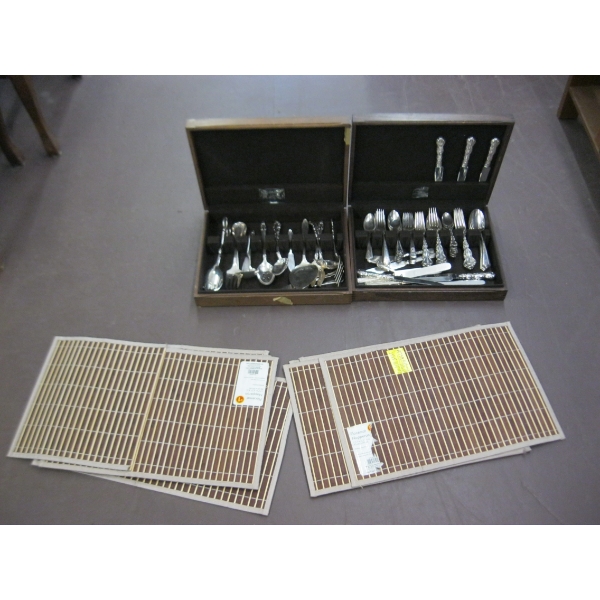 SILVERPLATE SERVING UTENSILS, PLACEMENTS & SILVERPLATE CUTLERY