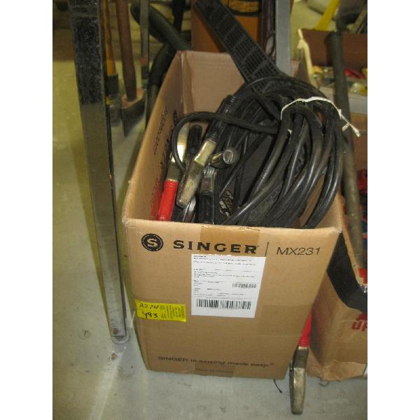 MISC. CUTTING DISCS, JUMPER CABLES, ASST. HANDTOOLS, ETC.