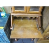 Image 4 : MAPLE SM. 2 DRAWER DROP FRONT WRITING DESK W/UPPER GLASS DOORED CABINET - MISSING SHELVES