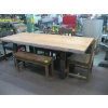 Image 1 : LG. LIVE EDGE WOOD SLAB DINING TABLE, APPROX. 7'6"X3'3"