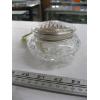 Image 3 : CRYSTAL W/STERLING LID DECORATIVE GLASS CONTAINER