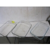 Image 2 : STAINLESS STEEL LONG NARROW PAN & 3 GLASS BAKING PANS & COLLECTOR PLATES