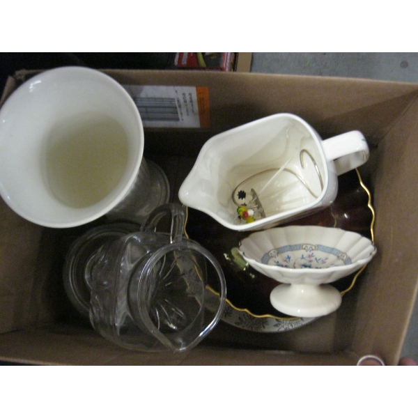 MISC. WATER PITCHERS, TEAPOT, VASES, ETC.