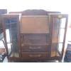 Image 1 : ANTIQUE DROP DOWN SECRETARY DESK W/DRAWERS & GLASS DOORS