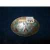 Image 1 : SILVER & TURQUOISE NAVAJO BELT BUCKLE