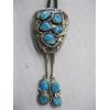 Image 1 : TURQUOISE & SILVER NAVAJO BOLO TIE