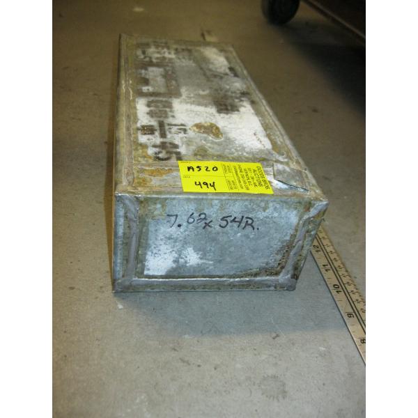 METAL SEALED CONTAINER - 7.62X54R  CALIBER UNKNOWN, # OF ROUNDS UNKNOWN