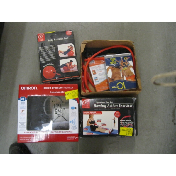 EXERCISE EQUIPMENT & A BLOOD PRESSURE MONITOR