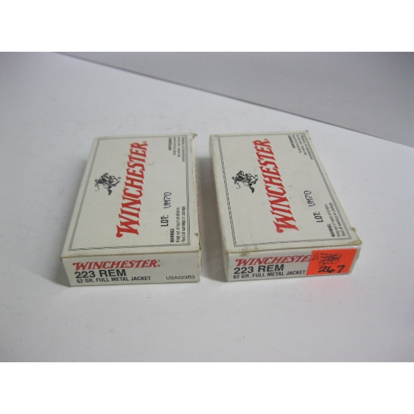 WINCHESTER .223REM 62GRS FMJ|2X20 CENTERFIRE RIFLE CARTRIDGES