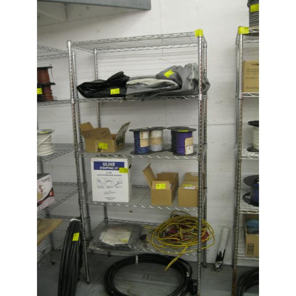 CHROME METAL SHELF UNIT - SHELF UNIT ONLY
