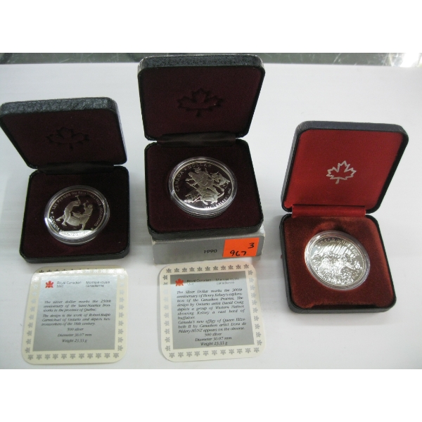 3 CDN SILVER $1s - 50% SILVER