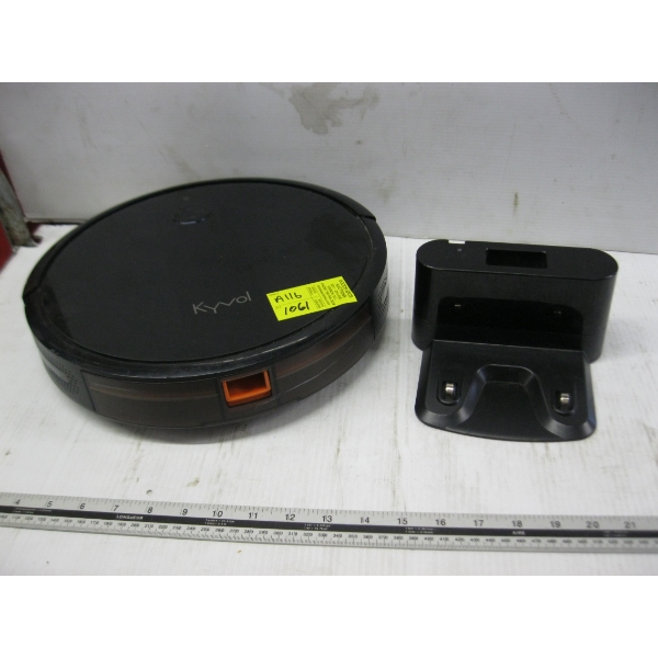 "AS IS" KYVOL ROBOT FLOOR CLEANER - MISSING CORD, MISSING 1 SWEEPER