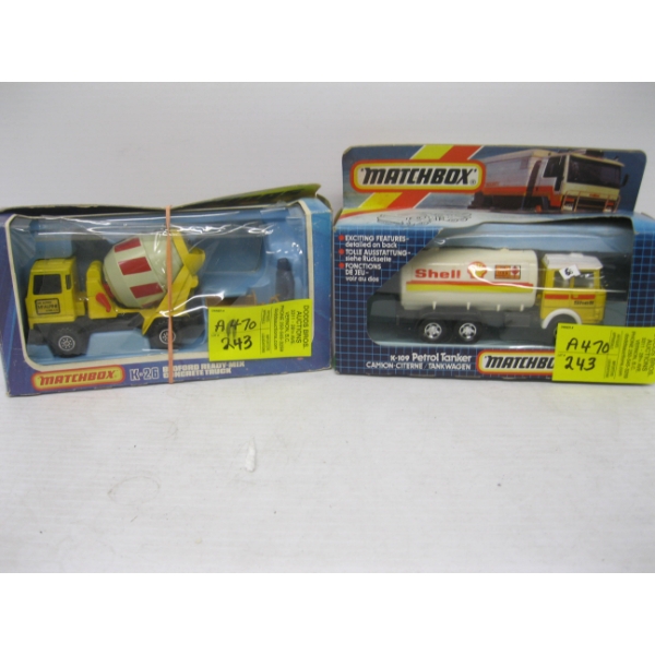 2 MATCHBOX TOY TRUCKS
