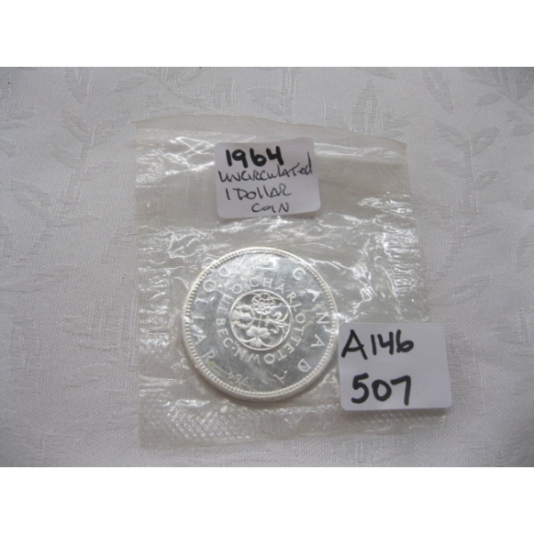 1964 UNCIRCULATED $1 COIN