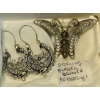 Image 1 : STERLING BUTTERFLY & BROACH W/PAIR OF EARRINGS